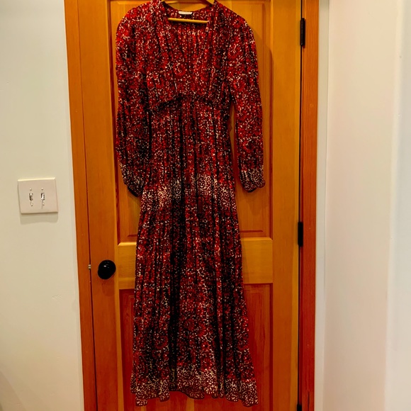 Ulla Johnson Alethea Henna long sleeve red dress size 4. Worn once - Picture 2 of 8